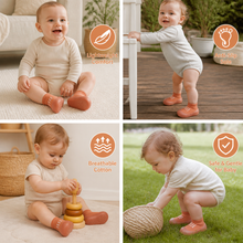 Load image into Gallery viewer, Baby Sock Shoes with Textured Grip Sole and Breathable Fabric for First Steps