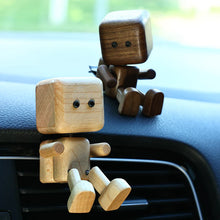 Load image into Gallery viewer, Wobbling Mini Figurine Car Ornament, Black Walnut Wood