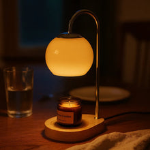 Load image into Gallery viewer, Modern Ambient Table Lamp, Glass Shade Candle Warmer Accent