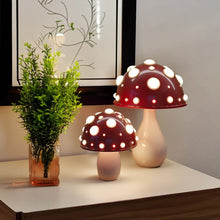 Load image into Gallery viewer, Mushroom Table Lamp with Warm White LED and Dotted Acrylic Diffuser