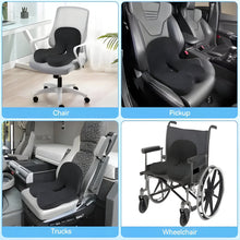Load image into Gallery viewer, Memory Foam Relief Pillow for Sciatica Pain and Extended Sitting Comfort