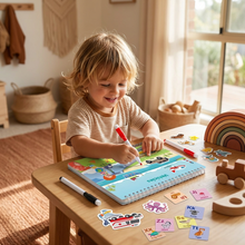Load image into Gallery viewer, Montessori Busy Book for Kids with Interactive Pages for Screen Free Learning