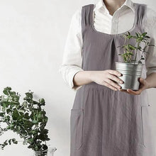 Load image into Gallery viewer, Nari Korean Inspired Cross Back Apron Dress With Front Pockets