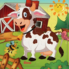 Load image into Gallery viewer, 3D Wooden Puzzle for Toddlers, Montessori Educational Toy with Animals and Vehicles