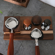 Load image into Gallery viewer, Espresso Tamping Station, Black Walnut Wood Stand