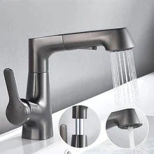 Load image into Gallery viewer, Bathroom Faucet With Rotating Retractable Hand Shower