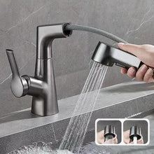 Load image into Gallery viewer, Bathroom Faucet With Rotating Retractable Hand Shower