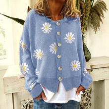 Load image into Gallery viewer, Floral Embroidery Knitted Sweater