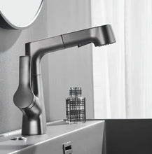 Load image into Gallery viewer, Bathroom Faucet With Rotating Retractable Hand Shower