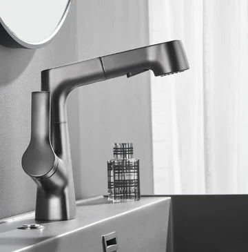 Bathroom Faucet With Rotating Retractable Hand Shower – Zoolase