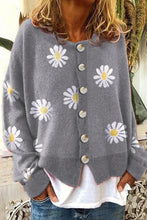 Load image into Gallery viewer, Floral Embroidery Knitted Sweater