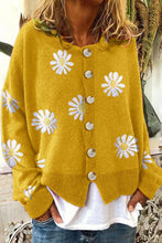 Load image into Gallery viewer, Floral Embroidery Knitted Sweater