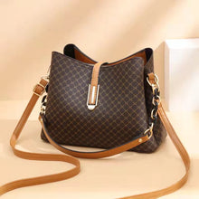 Load image into Gallery viewer, Large Capacity Triple Layer PU Leather Shoulder Messenger Bag for Women