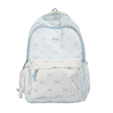 Load image into Gallery viewer, Bow Print Backpack with Padded Straps and Multiple Compartments