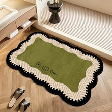 Load image into Gallery viewer, Plush Area Rug with Non Slip Backing and Patterned Border