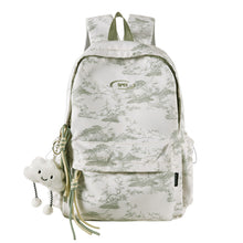 Load image into Gallery viewer, Printed Backpack with Padded Straps and Weather Resistant Fabric, Charm Accessories