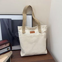 Load image into Gallery viewer, Spacious Canvas Tote Bag with Reinforced Shoulder Straps and Upright Base