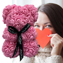 Load image into Gallery viewer, Roses Teddy Bear Made of Synthetic Foam Roses