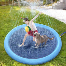 Load image into Gallery viewer, Summer Dog Splash Pad with Sprinkler – 60"/67" Outdoor Cooling Fountain Mat