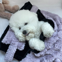 Load image into Gallery viewer, Plush Pet Bed with Faux Rabbit Fur and Matching Pillow, Removable Blanket