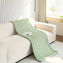 Load image into Gallery viewer, Plush Couch Cover with Pleated Edges, Thick Flannel Fabric