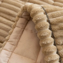 Load image into Gallery viewer, Plush Couch Cover with Pleated Edges, Thick Flannel Fabric