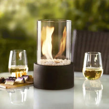 Load image into Gallery viewer, Portable Tabletop Bioethanol Fire Pit Glass Cylinder with Modern Flame Design