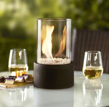 Load image into Gallery viewer, Portable Tabletop Bioethanol Fire Pit Glass Cylinder with Modern Flame Design