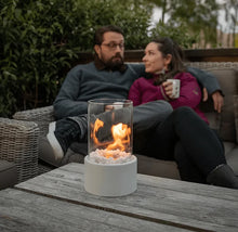 Load image into Gallery viewer, Portable Tabletop Bioethanol Fire Pit Glass Cylinder with Modern Flame Design
