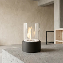 Load image into Gallery viewer, Portable Tabletop Bioethanol Fire Pit Glass Cylinder with Modern Flame Design