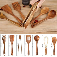 Load image into Gallery viewer, Wooden Cooking Utensils Set, Non-Stick Teak Kitchen Tools