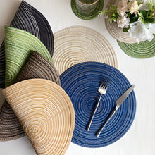 Load image into Gallery viewer, Ramie Coasters and Placemats Set for Bowls and Cups