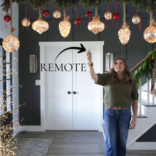 Load image into Gallery viewer, Glass Ball Ornament with Warm LED Glow and Remote Timer