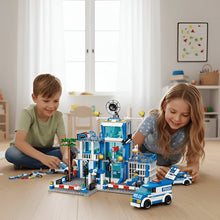 Load image into Gallery viewer, City Police Station Playset, Building Blocks with Officers and Accessories