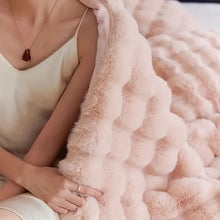 Load image into Gallery viewer, Rabbit Faux Fur Blanket Throw for All-Season Comfort
