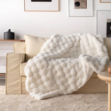 Load image into Gallery viewer, Rabbit Faux Fur Blanket Throw for All-Season Comfort