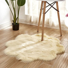 Load image into Gallery viewer, Fluffy Sheepskin Style Flower Rug for Bedroom