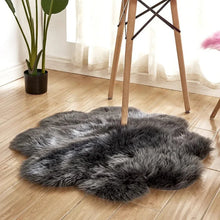 Load image into Gallery viewer, Fluffy Sheepskin Style Flower Rug for Bedroom
