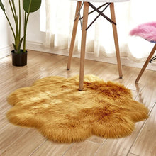 Load image into Gallery viewer, Fluffy Sheepskin Style Flower Rug for Bedroom