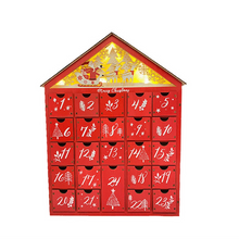 Load image into Gallery viewer, Christmas LED Advent Calendar with Light and Candy Drawers for Holiday Decoration