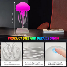 Load image into Gallery viewer, RGB Jellyfish Night Light Touch Sensor Color Changing Rechargeable Desk Lamp