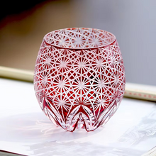Load image into Gallery viewer, Hand Engraved Edo Kiriko Crystal Whiskey and Sake Glass