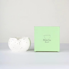 Load image into Gallery viewer, Ceramic Matcha Bowl with Pouring Spout and Whisk Holder Matcha Making Kit for Tea Lovers