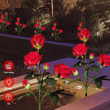 Load image into Gallery viewer, Solar Powered Rose Garden Lights for Outdoor Landscape and Patio Décor