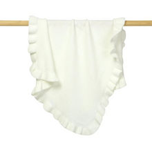 Load image into Gallery viewer, Ruffle Baby Blanket Embroidered Soft Knitted Newborn Blanket