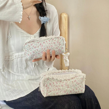 Load image into Gallery viewer, Lace Floral Large Capacity Pencil Case for Students and Office Organization