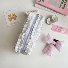 Load image into Gallery viewer, Lace Floral Large Capacity Pencil Case for Students and Office Organization