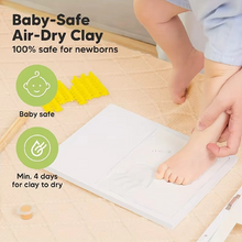 Load image into Gallery viewer, Baby Handprint and Footprint Clay Keepsake Photo Frame