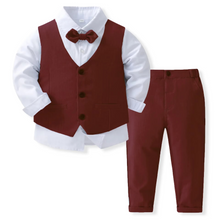 Load image into Gallery viewer, Boys Formal Cotton Outfit Set for Toddlers and Kids