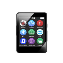 Load image into Gallery viewer, Portable Bluetooth MP3 Player with HiFi Stereo, Mini MP4 Video Playback, LED Screen and Voice Recording